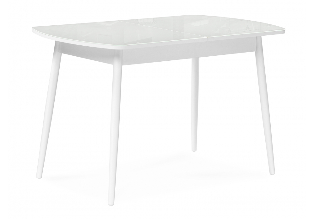 Стол стеклянный Woodville Бейкер 120(152)х70х75 белый