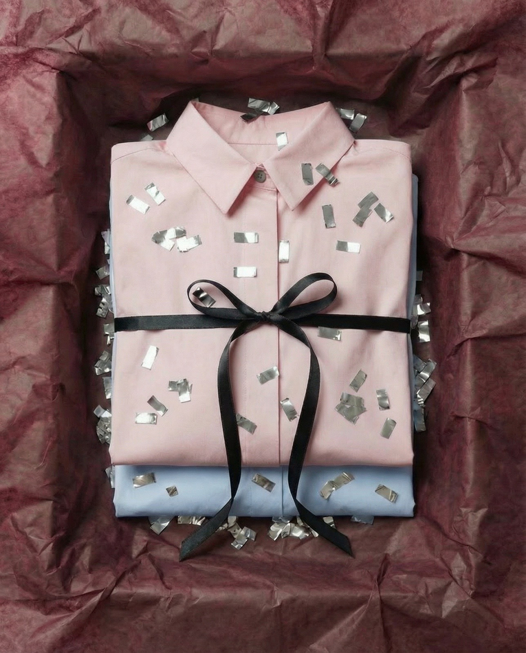 Рубашка свободного кроя из смесового хлопка розовый