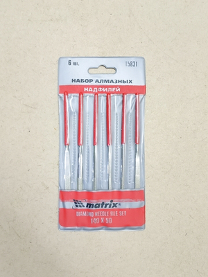 Набор надфилей алмазных Matrix ( 6 шт). 140*50*3