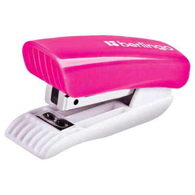 Мини-степлер №10 "Blitz" до 10л., пласт. корпус, розовый (Berlingo)