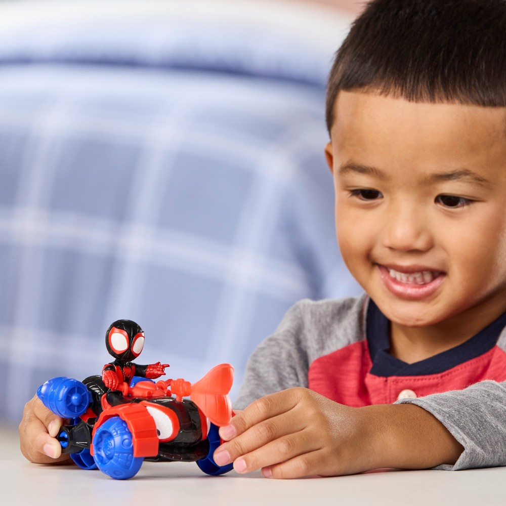 Hasbro SPIDEY i super-kumple - Транспортное средство Майлза "Spin" Моралеса Techno-Racer + фигурка G2460