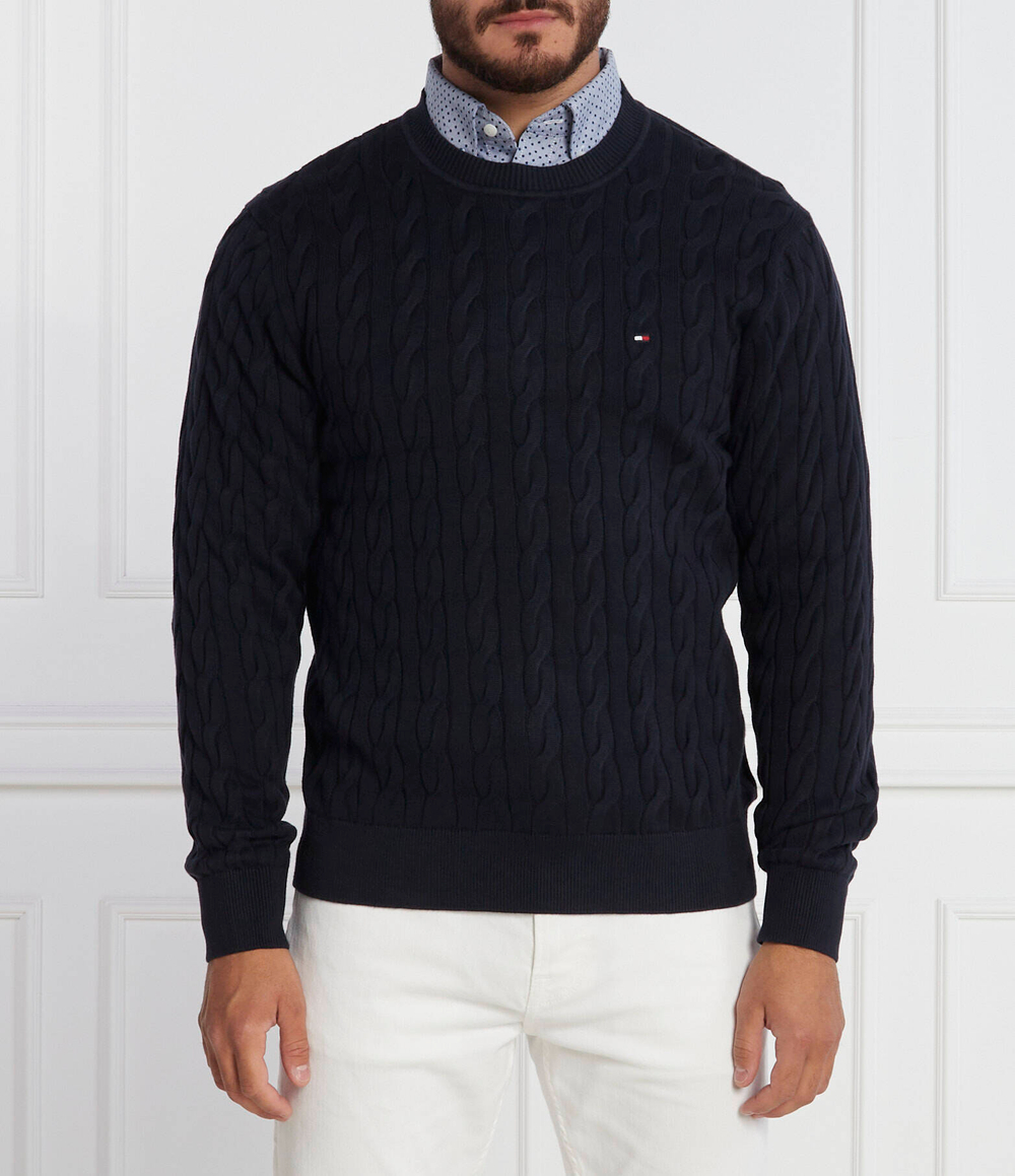 Свитер CLASSIC CABLE Tommy Hilfiger - темно-синий(MW0MW33132)