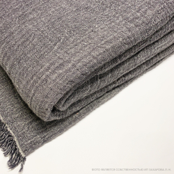 Плед муслиновый 240х260, Однотонный, Антрацитовый