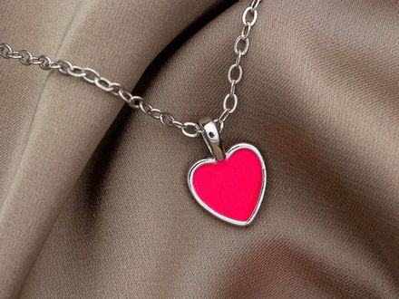 Подвеска Сердце с эмалью
