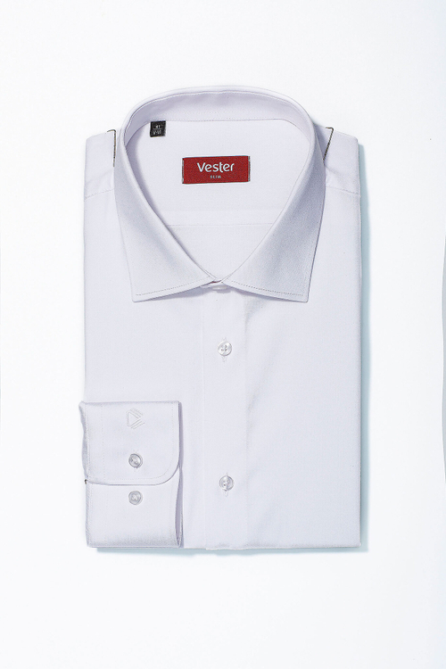 Сорочка мужская VESTER длинный рукав, цвет белый, бамбуковое волокно