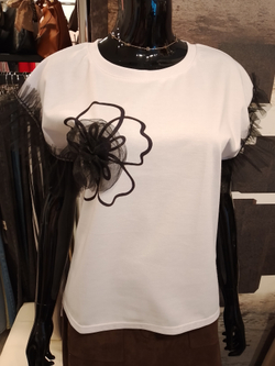 Футболка комбинированная с сеткой