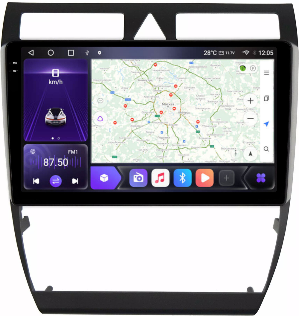 Магнитола для Audi A6 2001-2004 - Carmedia OL-9969 QLed+2K, Android 12, TS10,  CarPlay, 4G SIM-слот