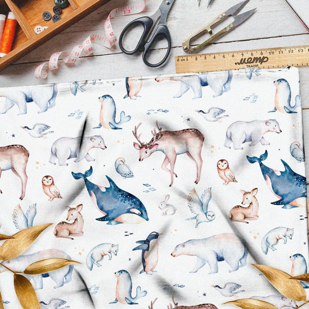 Ткань дюспо животные Арктики