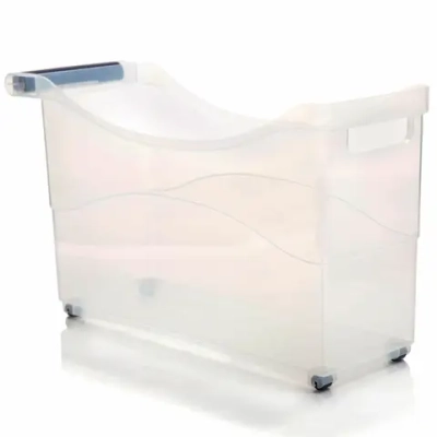 Контейнер хозяйственный универсальный на колесах «ПОРТ», бесцветный, 46.2*16.2*27.2см / 10л