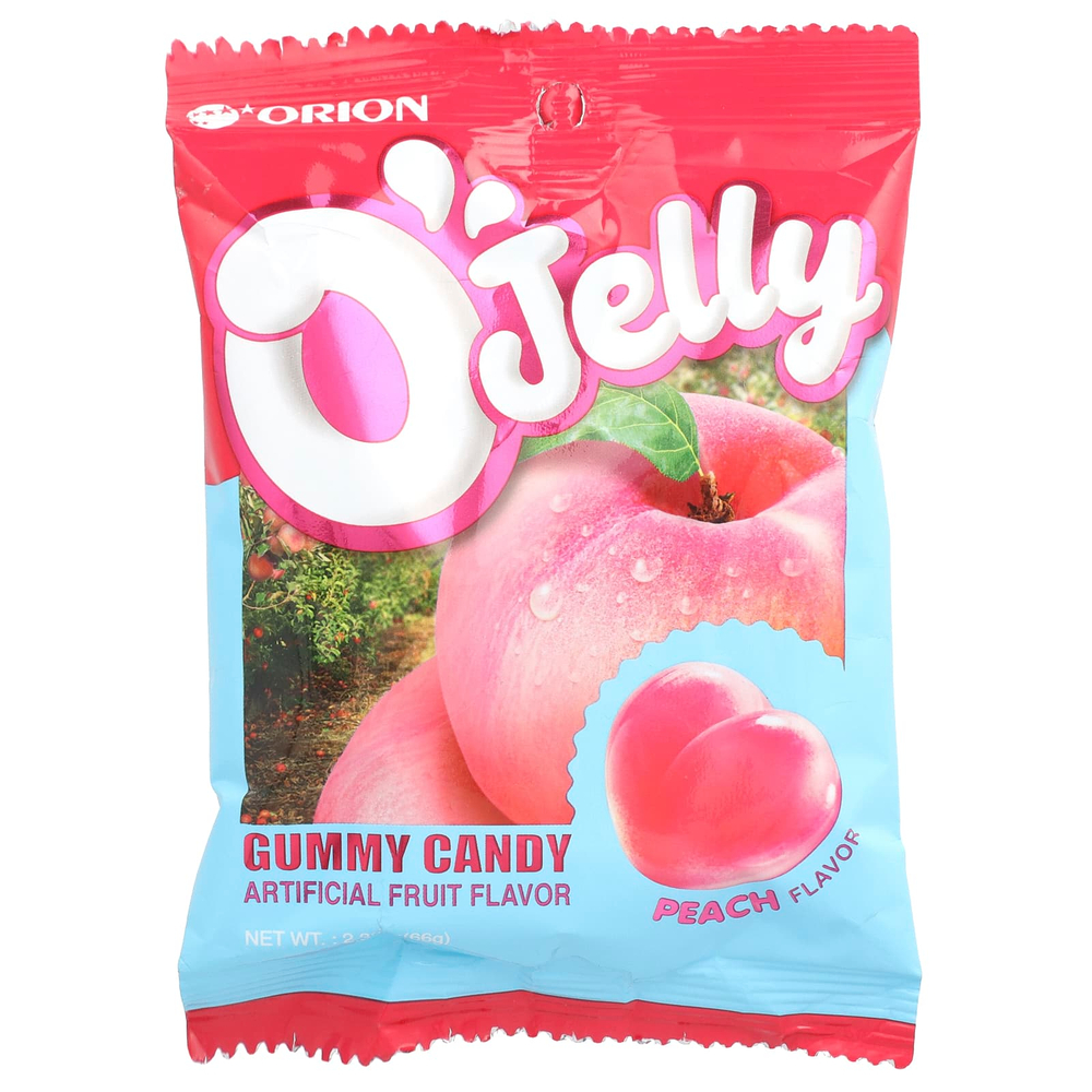 Orion, O'Jelly Gummy Candy, персик, 66 г (2,33 унции)