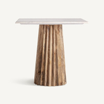 Квадратный барный стол Vical Plisse WOOD белый