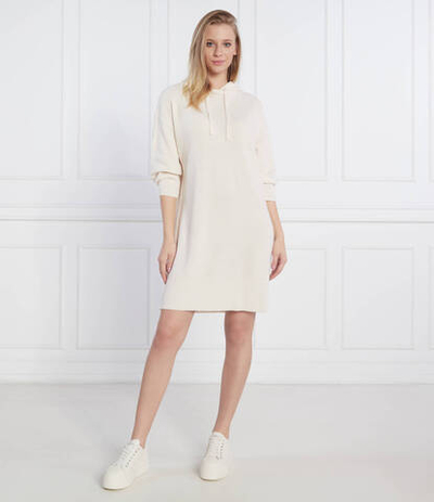 хлопковое платье vestito Armani Exchange - кремовый(6LYA1Y YMT8Z)