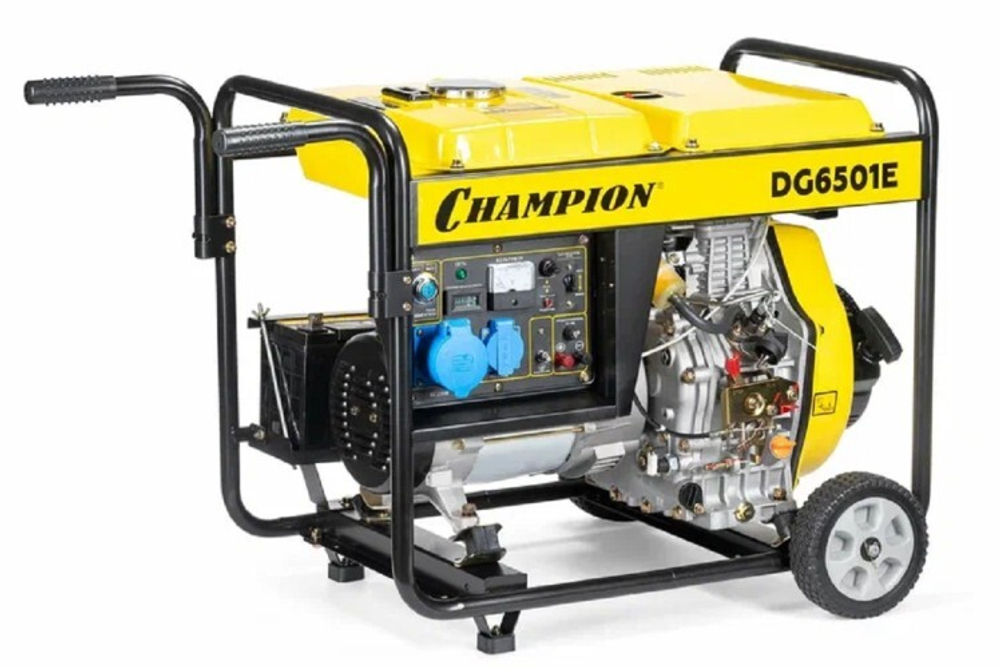 Генератор дизельный с воздушным охлаждением CHAMPION DG6501E