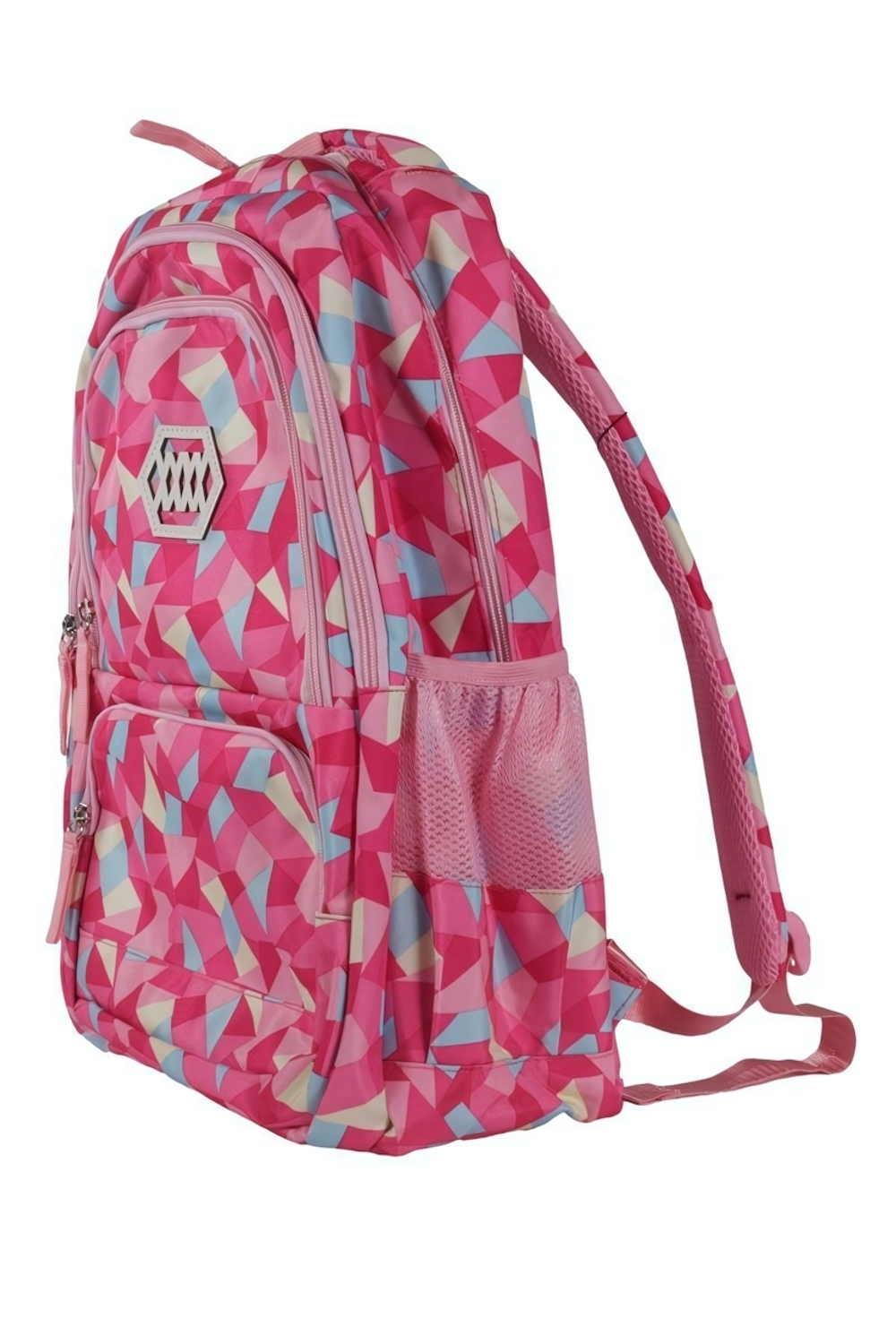 Рюкзак молодежный "Яркая геометрия", 42*29*11,5см, 2 отдела, 2 кармана, боковые карманы