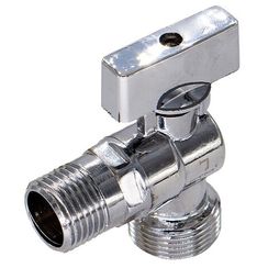 Кран шар. д/быт. прибор. угл. 1/2х3/4 ш/ш с отражат. бабочка, удл. резьба, хром. CTM CAMR1234