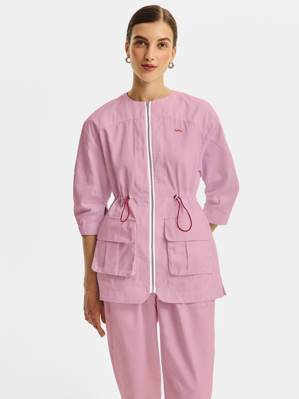 Жакет медицинский женский Волюмэ, роза хлопок
