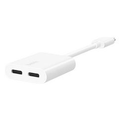 Адаптер Belkin RockStar USB Type-C для аудио и зарядки (F7U081btWH) White