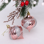 Ёлочные игрушки «Волшебная юла» 6 см (набор 2 шт), Розовое золото