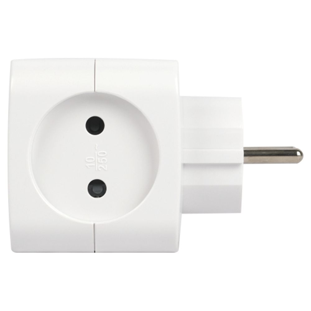 Разветвитель электрический ЭРА SP-2-USB-W на 2 розетки + 2xUSB 2400mA, без заземл 10А (белый)