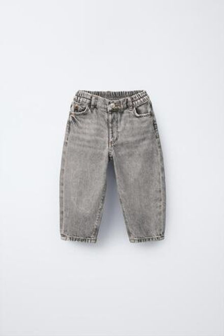 ZARA ДЖИНСЫ СВОБОДНОГО КРОЯ, СЕРЫЙ