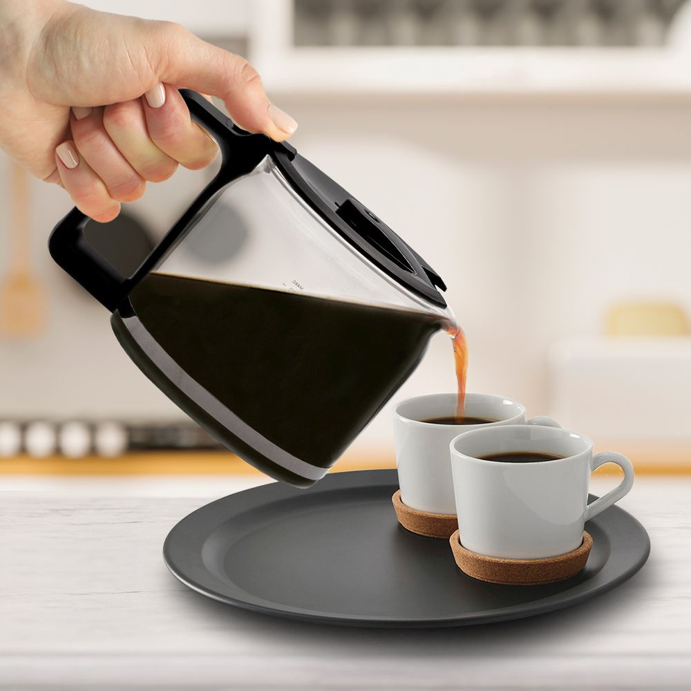 Кофемашина Kitfort КТ-782 1050Вт нержавеющая сталь/черный