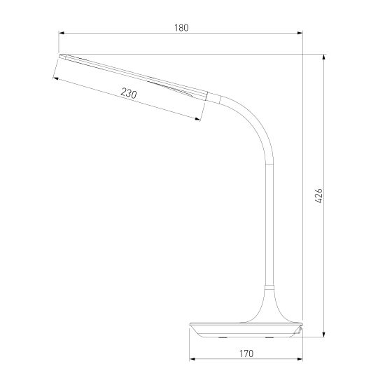 80422/1 / настольный светильник / серебристый