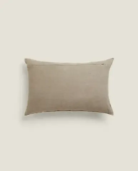 ZARA HOME ОДНОТОННАЯ НАВОЛОЧКА ДЛЯ ДЕКОРАТИВНОЙ ПОДУШКИ, СЕРЫЙ