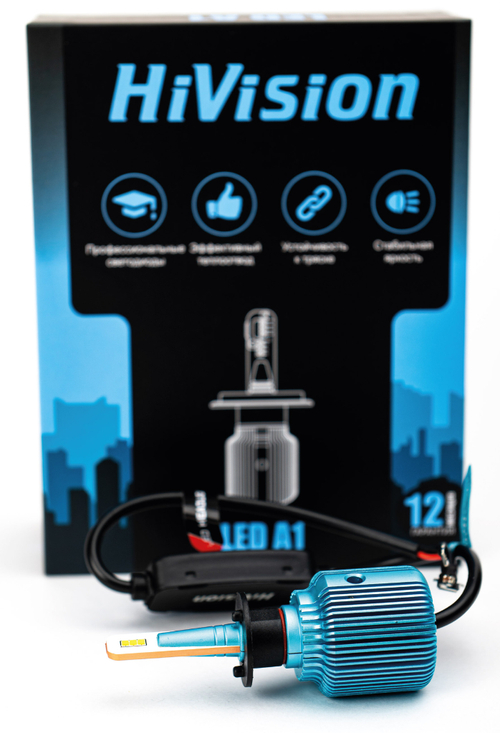 Лампа LED H1 6000K 12/24V 3000Lm A1 (к-т 2ед.)
