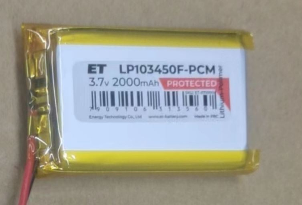 Аккумулятор ET LP103450F-PCM