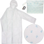 Дождевик-плащ 120 Мкрн 110*62см «Якорь» с капюшоном и завязками, на кнопках, ДоброСад