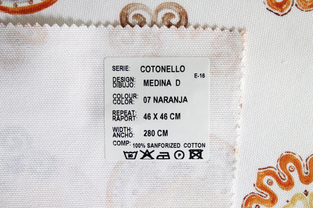Рогожка Cotonello Medina (Котонело Медина) D 07 naranja