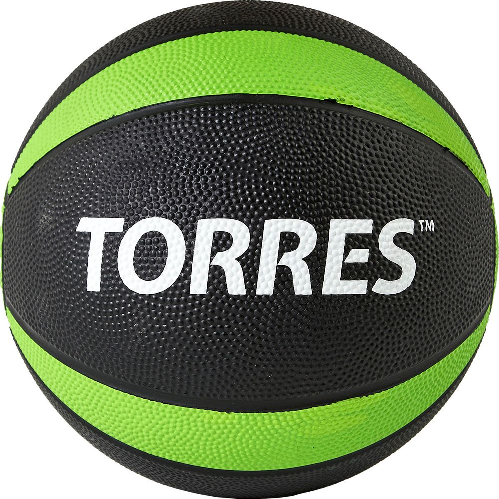 Медбол TORRES AL00224, 4кг., черно-зеленый