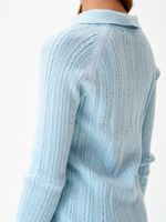 Джемпер поло для девочки1327 небесно-голубой