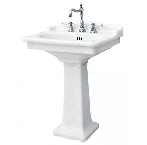 Раковина с пьедесталом Artceram Hermitage 68 HEL002 01 00/ EE11 bi*1 белая