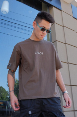 Футболка SPACE OverSize Хаки Light