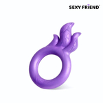 Фиолетовое эрекционное кольцо с язычками пламени (Цвет: фиолетовый)