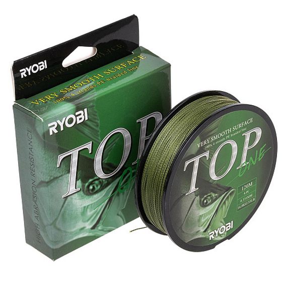 Шнур TOP PE4X-120M 4,0/d-0.331mm Dark green Ryobi