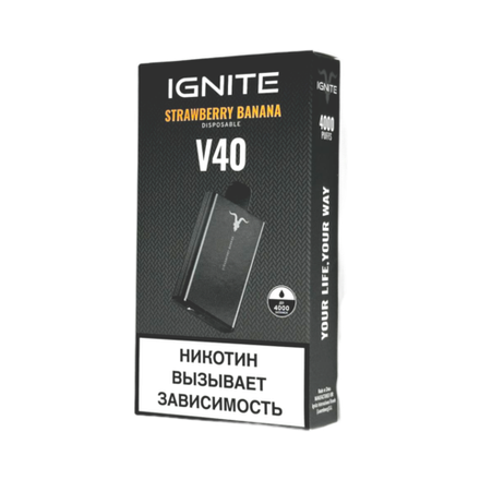 Ignite V40 Клубника-банан 4000 затяжек 20мг (2%)