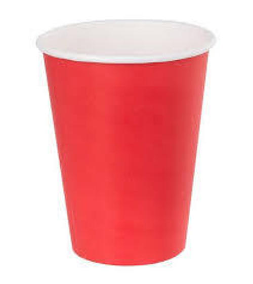Бумажный стакан 350мл d-90. КРАСНЫЙ, Кракен 1000шт/кор.