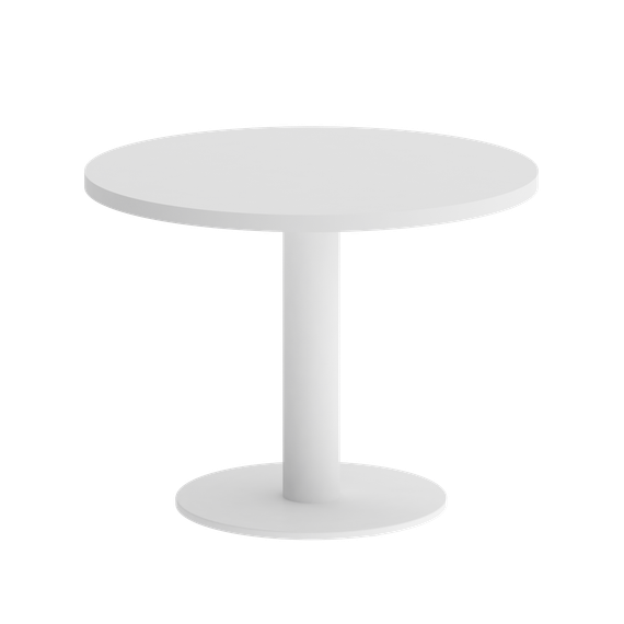 Home Office Стол журнальный круглый VR.SP-5-60.1G Белый Бриллиант/Металл Белый 600*600*453