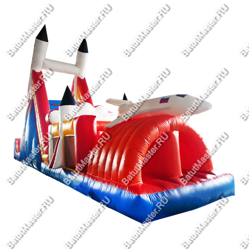 Коммерческий надувной батут "Ракета на взлёте" 14*4*7 м