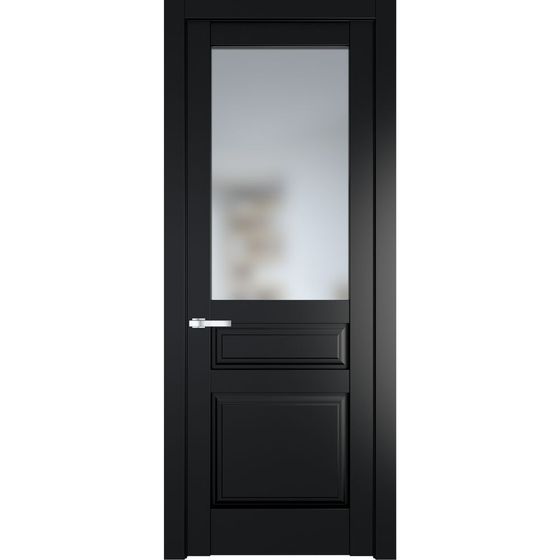 Межкомнатная дверь эмаль Profil Doors 4.5.3PD блэк остеклённая