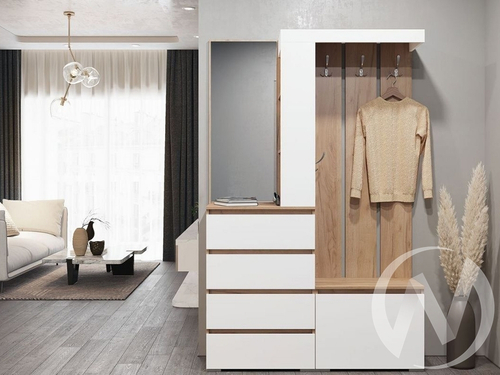 Прихожая Хелен (дуб крафт золото;белый/белый)