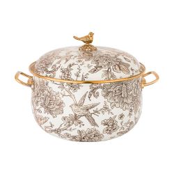 КАСТРЮЛЯ ЭМАЛИРОВАННАЯ AGNESS С КРЫШКОЙ, СЕРИЯ ROYAL GARDEN 3,8Л, ДИА.20СМ ПОДХОДИТ ДЛЯ ИНДУКЦИОН.ПЛ