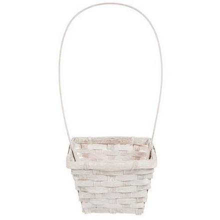 Корзина (бамбук) D14*14*H9.5*НН32 БЕЛЫЙ