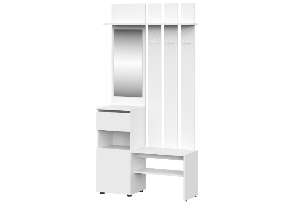 Готовая прихожая Валенсия белый текстурный