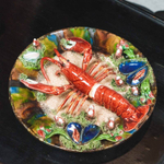 Декоративная тарелка «Омар на песке»