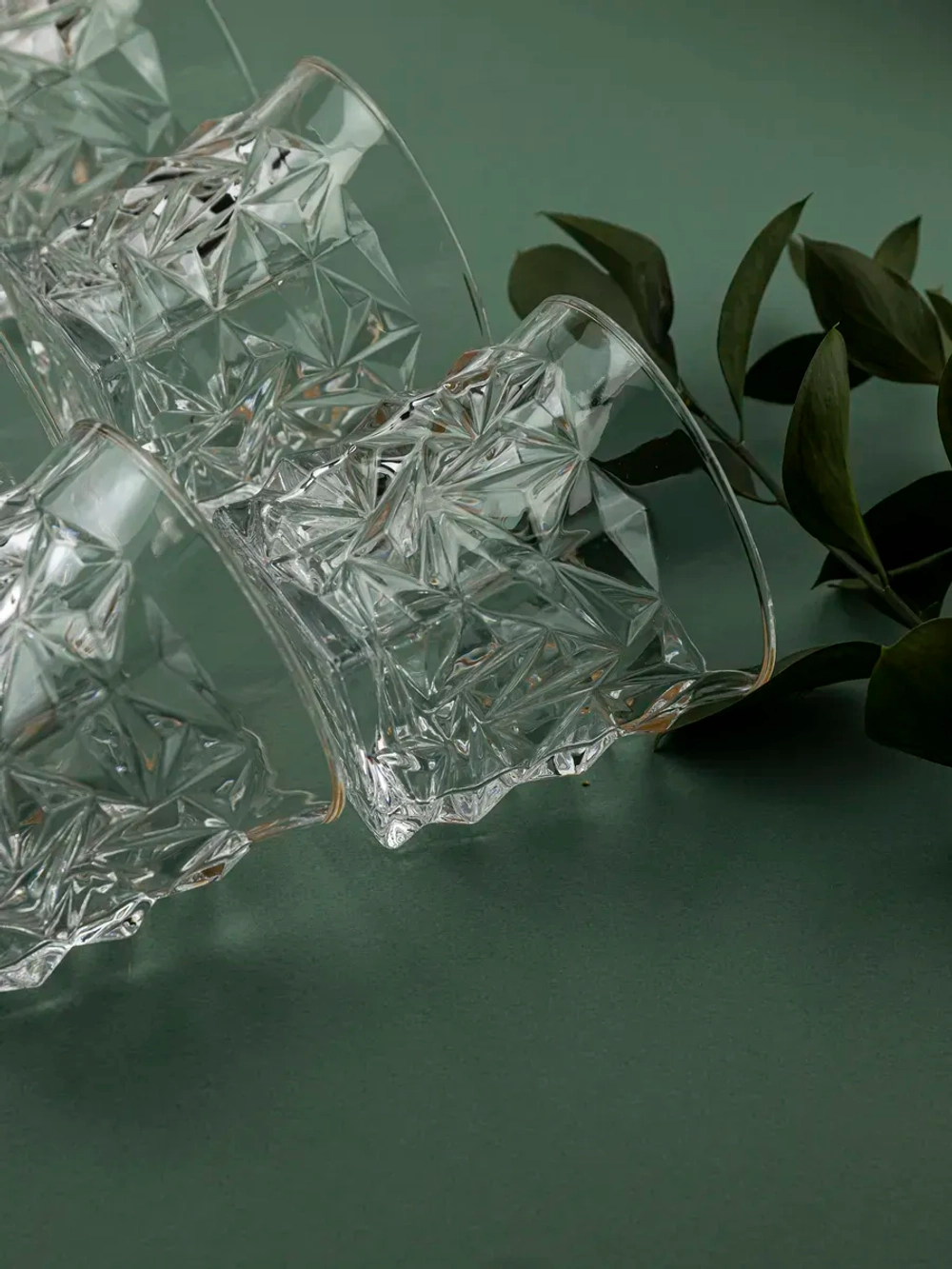 Набор бокалов кристалл, 300 мл. 6 шт. с золотой каймой