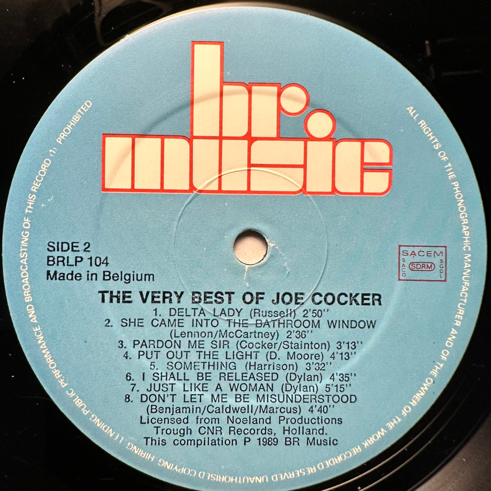 Joe Cocker - The Very Best Of Joe Cocker (Бельгия 1989г.)