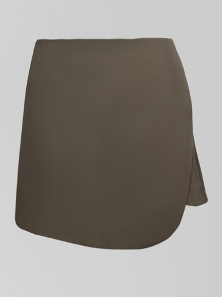 Юбка-шорты Yu Ze Fashion 2019231 однотонная на молнии сзади